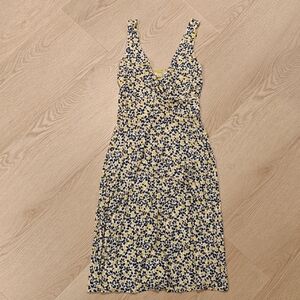 Boden Blue Yellow Print Sleeveless Dress